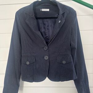 Bien Bleu,  Navy Pinstripe Jacket/Blazer  - Size L